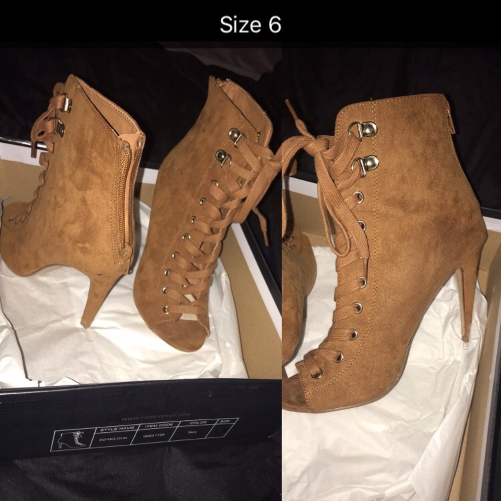 Boot open toe heels